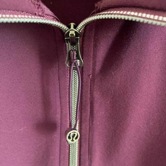 Lululemon Women Plum Nice Asana Jacket Stripes Size Tag Missing - Picture 12 of 12
